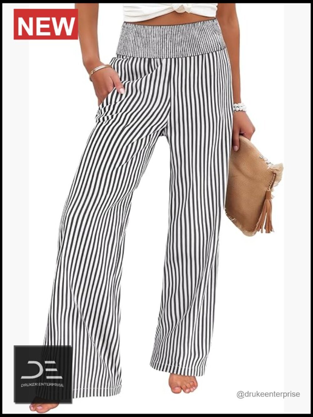 Wide Leg Palazzo Pants, High Waisted, Soft Rayon, Casual Lounge Pajama Pants